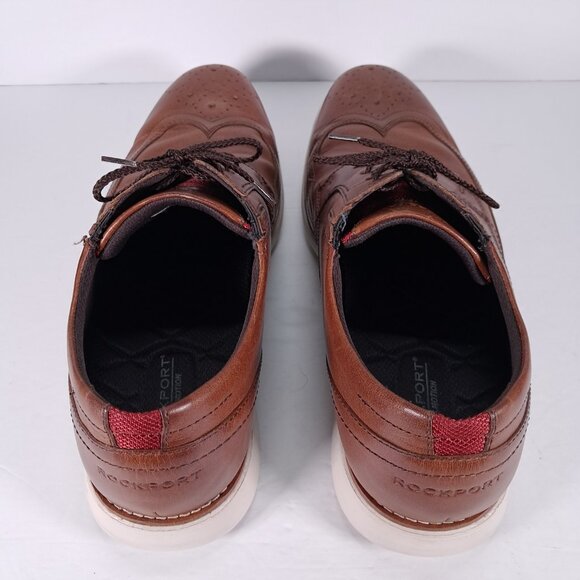 Rockport Total Motion Sport Wingtip Shoes Men 10.5 Brown Leather Oxford CH2508 - Picture 7 of 16